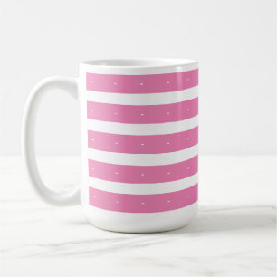 Rosa und weiße Streifen Kaffeetasse