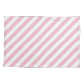Rosa und weiße Streifen Kissenbezug (Rückseite)