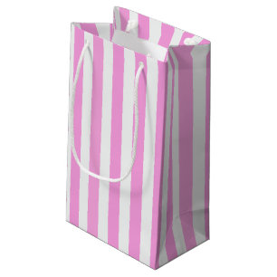 Rosa und weiße Streifen Kleine Geschenktüte