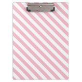 Rosa und weiße Streifen Klemmbrett (Vorderseite)