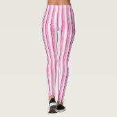 Rosa und weiße Streifen Leggings (Rückseite)