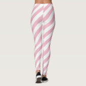 Rosa und weiße Streifen Leggings (Rückseite)