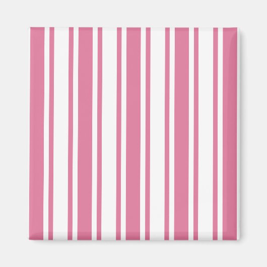 Rosa und weiße Streifen Magnet (Vorne)