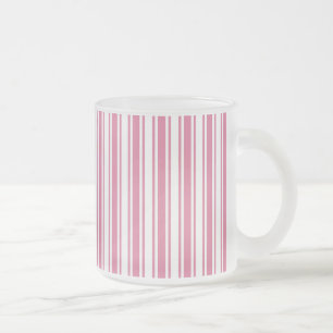 Rosa und weiße Streifen Mattglastasse
