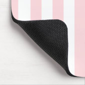 Rosa und Weiße Streifen-Mauspad Mousepad (Ecke)