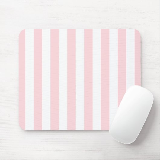 Rosa und Weiße Streifen-Mauspad Mousepad (Mit Mouse)