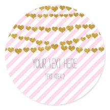 Rosa und weiße Streifen mit Aufklebern für das gol