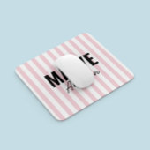 Rosa und weiße Streifen personalisiert, modern und Mousepad
