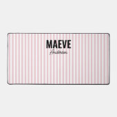 Rosa und weiße Streifen personalisiert, modern und Schreibtischunterlage (Vorderseite)