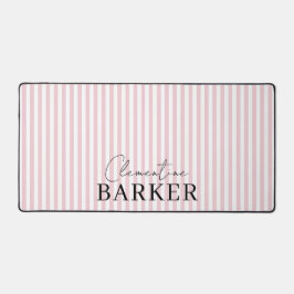 Rosa und weiße Streifen personalisiert, modern und Schreibtischunterlage