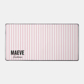 Rosa und weiße Streifen personalisiert, modern und Schreibtischunterlage (Vorderseite)