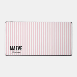 Rosa und weiße Streifen personalisiert, modern und Schreibtischunterlage