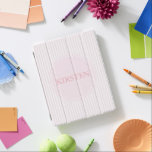 Rosa und weiße Streifen - Personalisierte Abdeckun iPad Hülle<br><div class="desc">NewParkLane - Dieses iPad Cover ist das perfekte Geschenk für sie! Mit einem modernen und eleganten weichen rosa (rot) und weiß gestreiften Design und einem Rahmen für Ihren Namen, Monogramm oder anderen persönlichen Text. Einfach in Zazzle anpassen. Karo der Auflistung für passende Elemente aus. Haben Sie spezielle persönliche Designwünsche? Oder...</div>