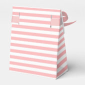 Rosa und weiße Streifen Personalisierte Gastgesche Geschenkschachtel (Rückseite)