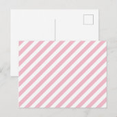 Rosa und weiße Streifen Postkarte (Vorne/Hinten)