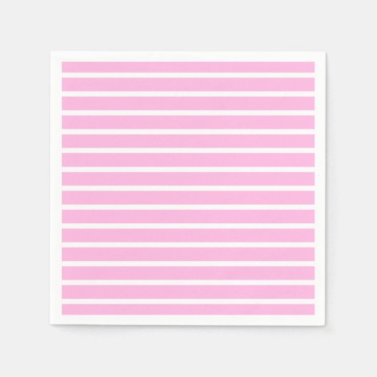 Rosa und weiße Streifen Serviette (Vorderseite)