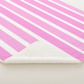 Rosa und weiße Streifen Sherpadecke (3/4)