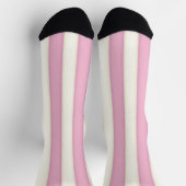Rosa und weiße Streifen Socken (Oben)