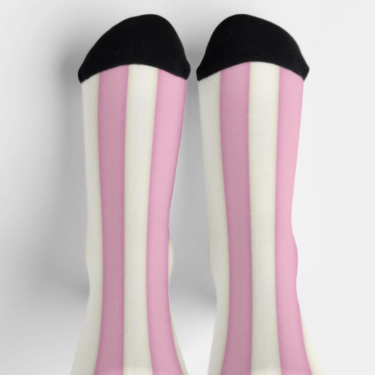Rosa und weiße Streifen Socken (Oben)
