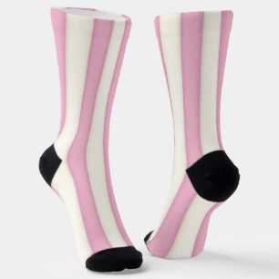 Rosa und weiße Streifen Socken