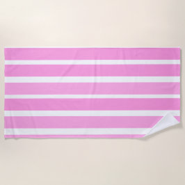 Rosa und weiße Streifen Strandtuch