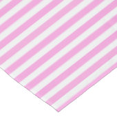 Rosa und weiße Streifen Tischdecke (Schrägansicht)