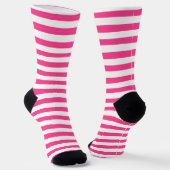 Rosa und weiße Streifen Valentintagsocken Socken (Gewinkelt)