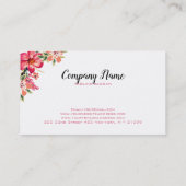 Rosa und weiße Streifen Visitenkarte (Rückseite)