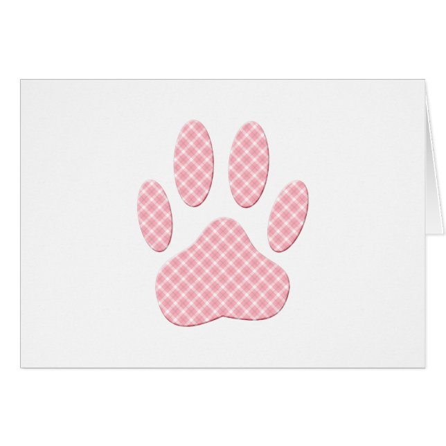 Rosa und weiße Tartan Dose Pfosten drucken (Vorderseite (Horizontal))