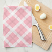 rosa und weiße Tartanmuster Küchentuch (Viertel Falte)