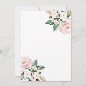 Rosa und weiße Taufe İnvitation Einladung (Rückseite)