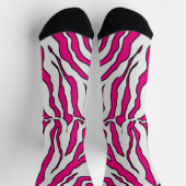 Rosa und weiße Tigerstreifen Socken (Oben)
