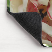 Rosa und weiße Tulip Mousepad (Ecke)