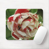 Rosa und weiße Tulip Mousepad (Mit Mouse)