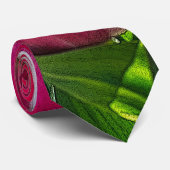 Rosa und weiße Tulpen Painterly Neck Krawatte (Gerollt)