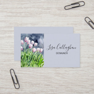 Rosa und weiße Tulpen Visitenkarte