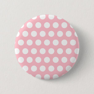 Rosa und weiße Tupfen Button