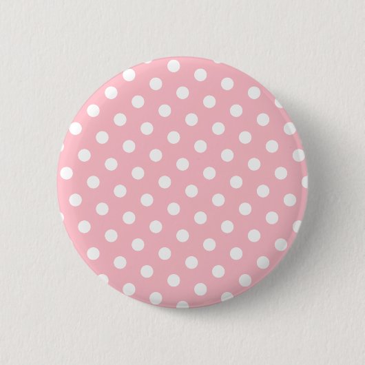 Rosa und weiße Tupfen Button (Vorderseite)