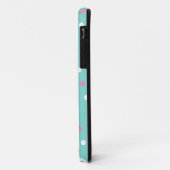 Rosa und weiße Tupfen Case-Mate iPhone Hülle (Hinten/Links)