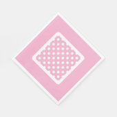 Rosa und weiße Tupfen Serviette (Ecke)
