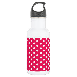 Rosa und weiße Tupfen Trinkflasche