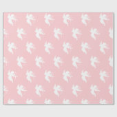 Rosa und weiße Umhüllungspapier Geschenkpapier (Flach)