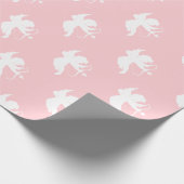 Rosa und weiße Umhüllungspapier Geschenkpapier (Ecke)