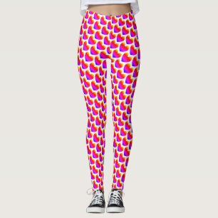 Rosa und weiße Valentinstag Herzmuster Leggings