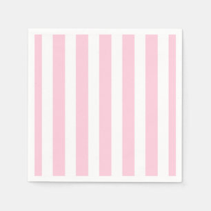 Rosa und Weiße vertikale Streifen Shabby Chic Stre Serviette