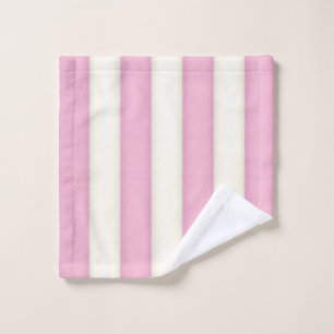Rosa und weiße Viktorianische Streifen Hütte Stilg Waschlappen