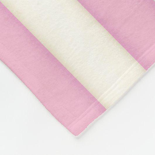Rosa und weiße Viktorianische Streifen Hütte Style Fleecedecke (Ecke)