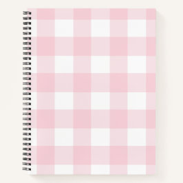 Rosa und weiße Wasserfarbe Buffalo Karo Hütte Notizblock