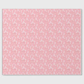 Rosa und weiße Weihnachtsbaumen Weihnachten Geschenkpapier (Flach)