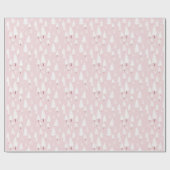 Rosa und weiße Weihnachtsbaumen Weihnachten Geschenkpapier (Flach)